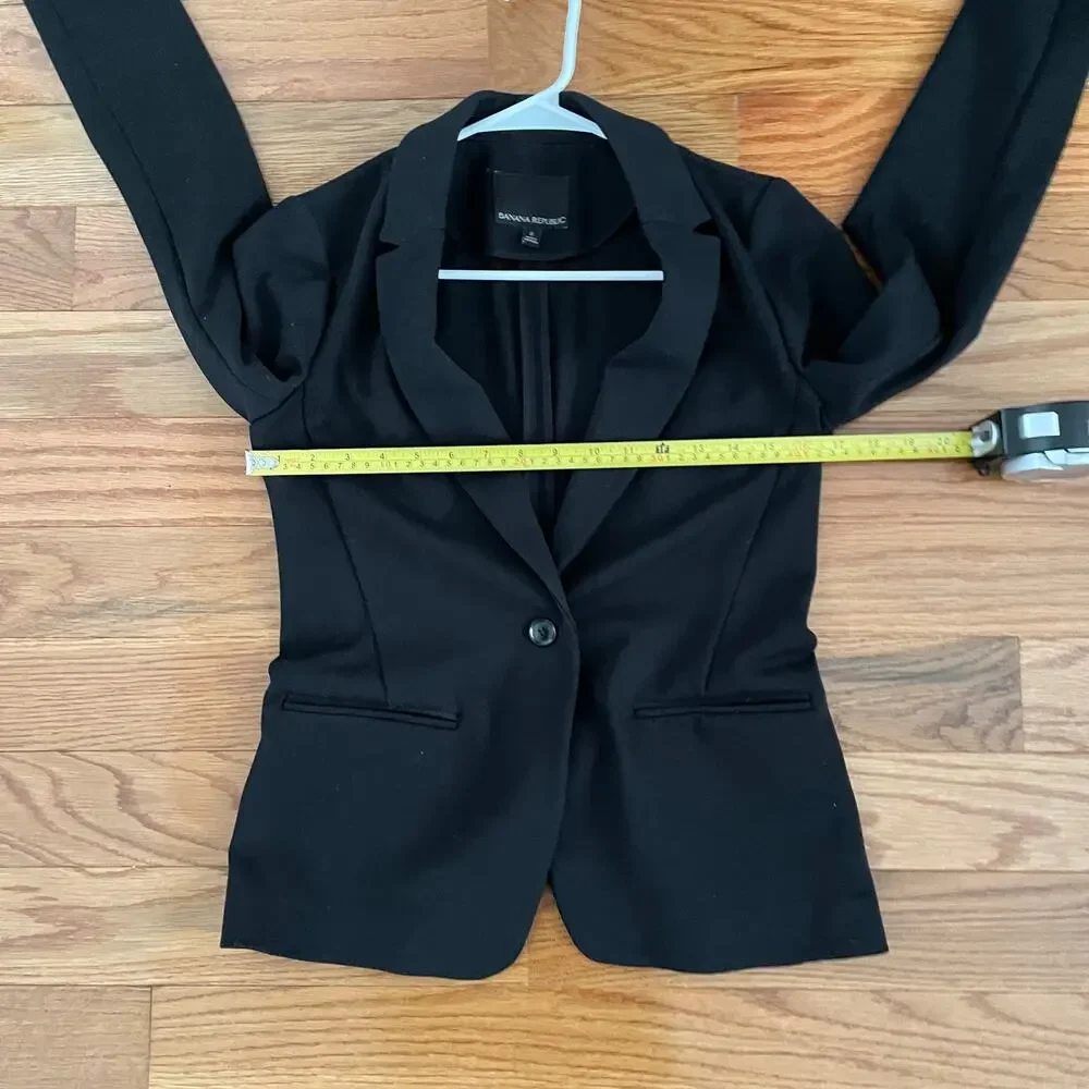 Banana Republic Womens 2 Blazer Black One Button Classic Workwear Career